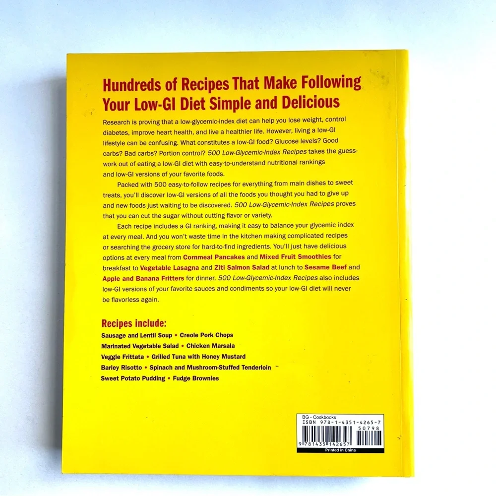 500 Low glycemic Index Recipes Cookbook by Dick Logue